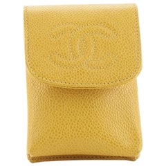 Chanel Vintage Timeless CC Phone Holder Pouch Caviar Mini