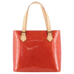 Louis Vuitton Perle Gray Monogram Vernis Leather Houston Bag., Lot #58301