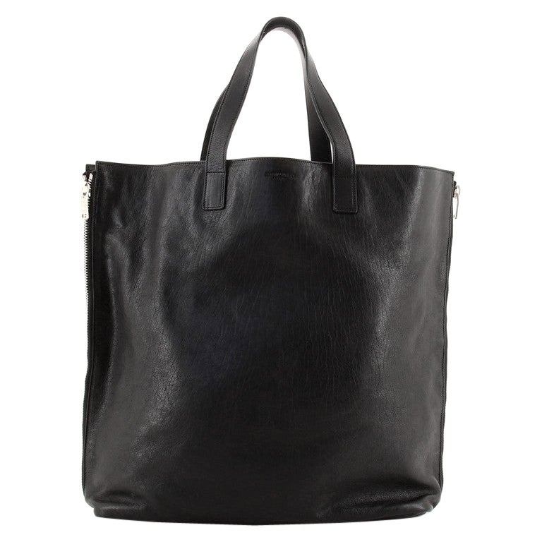 Saint Laurent Side Zip Shopper Tote Leather Tall