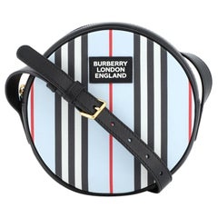 Burberry Icon Stripe Round Crossbody Bag Nylon