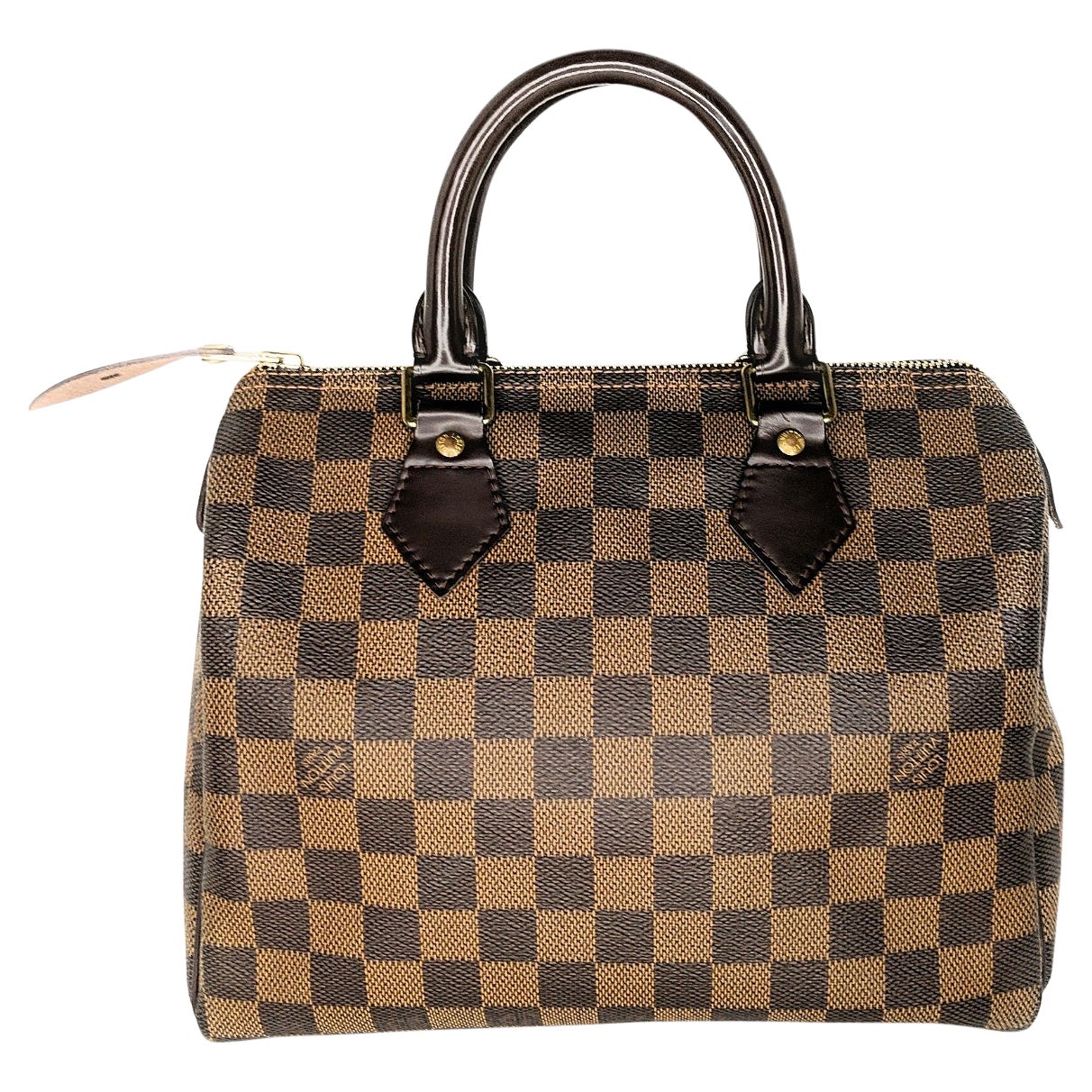 Louis Vuitton Speedy Damier Ebene (Without Accessories) 25 Brown in  Canvas/Leather with Brass - US