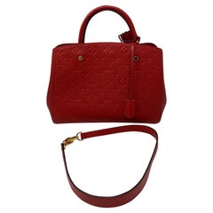 Louis Vuitton Red Montaigne MM Bag