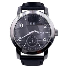 Fendi Stainless Steel 2100 G Unisex Quartz Wrist Watch Black Dial