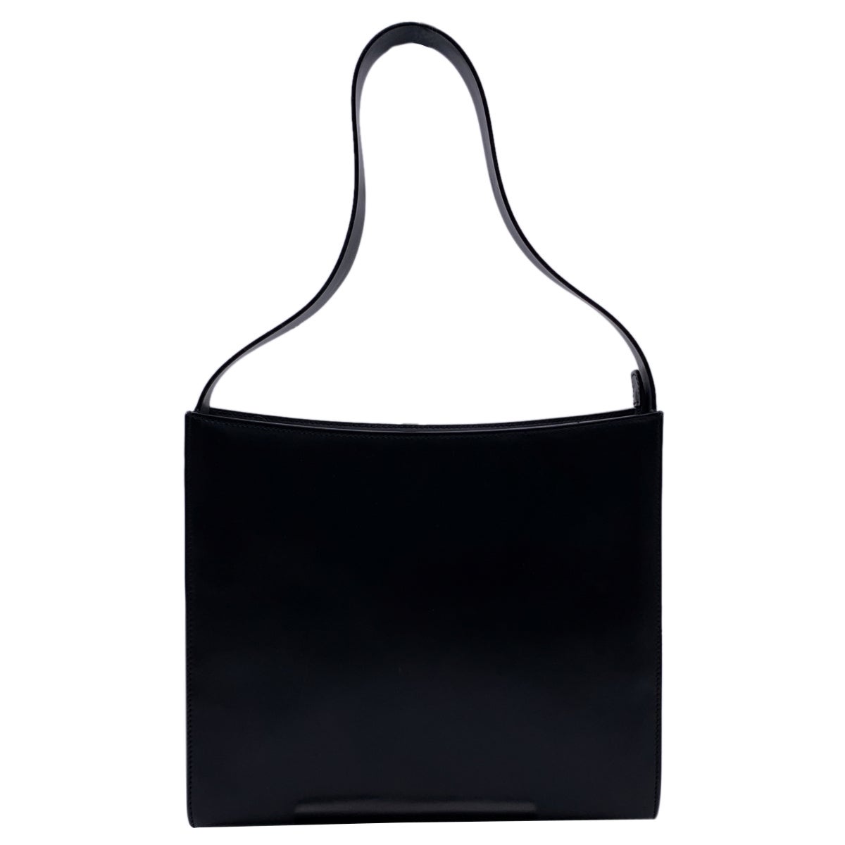 Gucci Black Smooth Leather Squared Tote Shoulder Bag