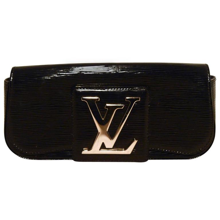 Louis Vuitton Black Epi and Patent Leather Clutch For Sale at 1stdibs