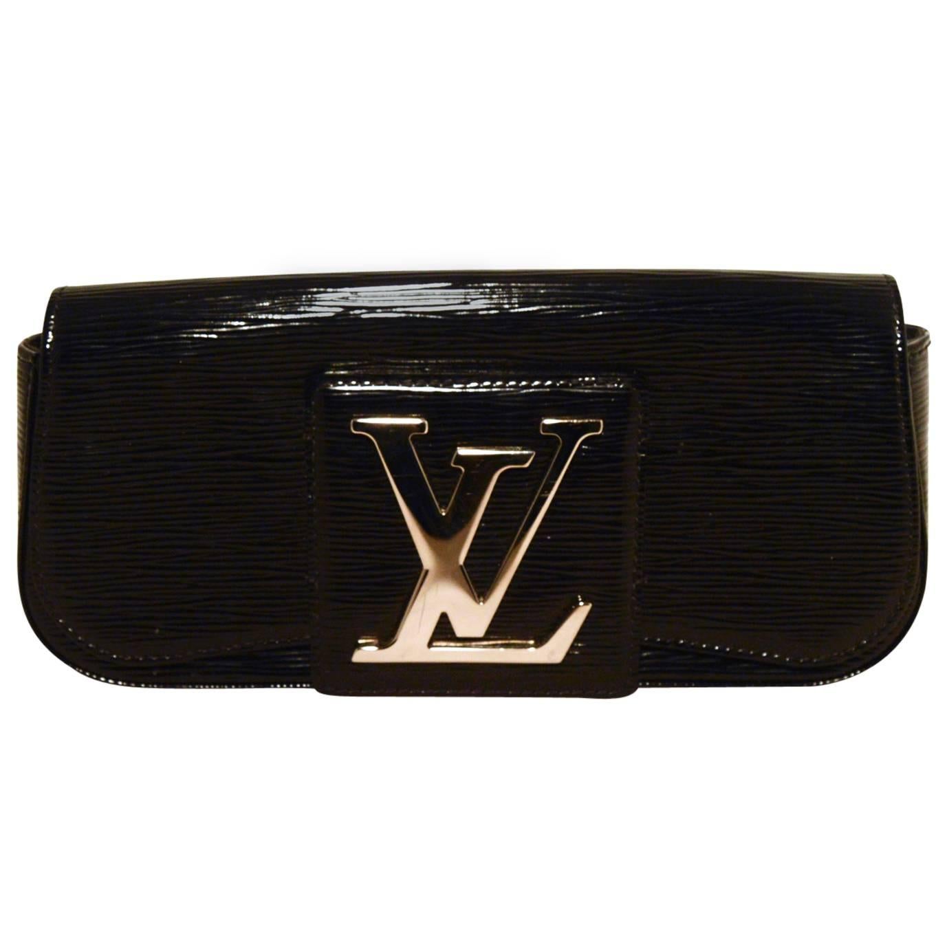 Louis Vuitton Black Epi and Patent Leather Clutch