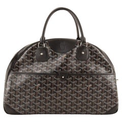 Goyard Saint Jeanne GM Black Canvas Leather Satchel Handbag