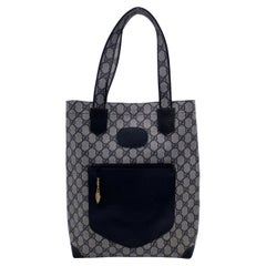 Gucci - Sac fourre-tout en toile bleu vintage avec monogramme GG