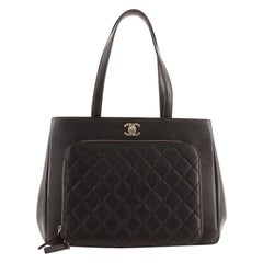 Chanel Business Affinity Tote Quilted Caviar Large