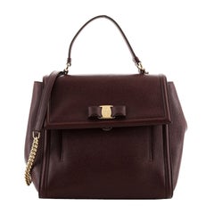 Salvatore Ferragamo Vara Bow Top Handle Bag Leather Small