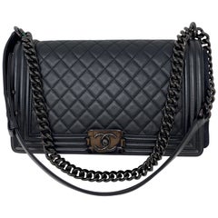 Chanel Boy Black On Black Bag