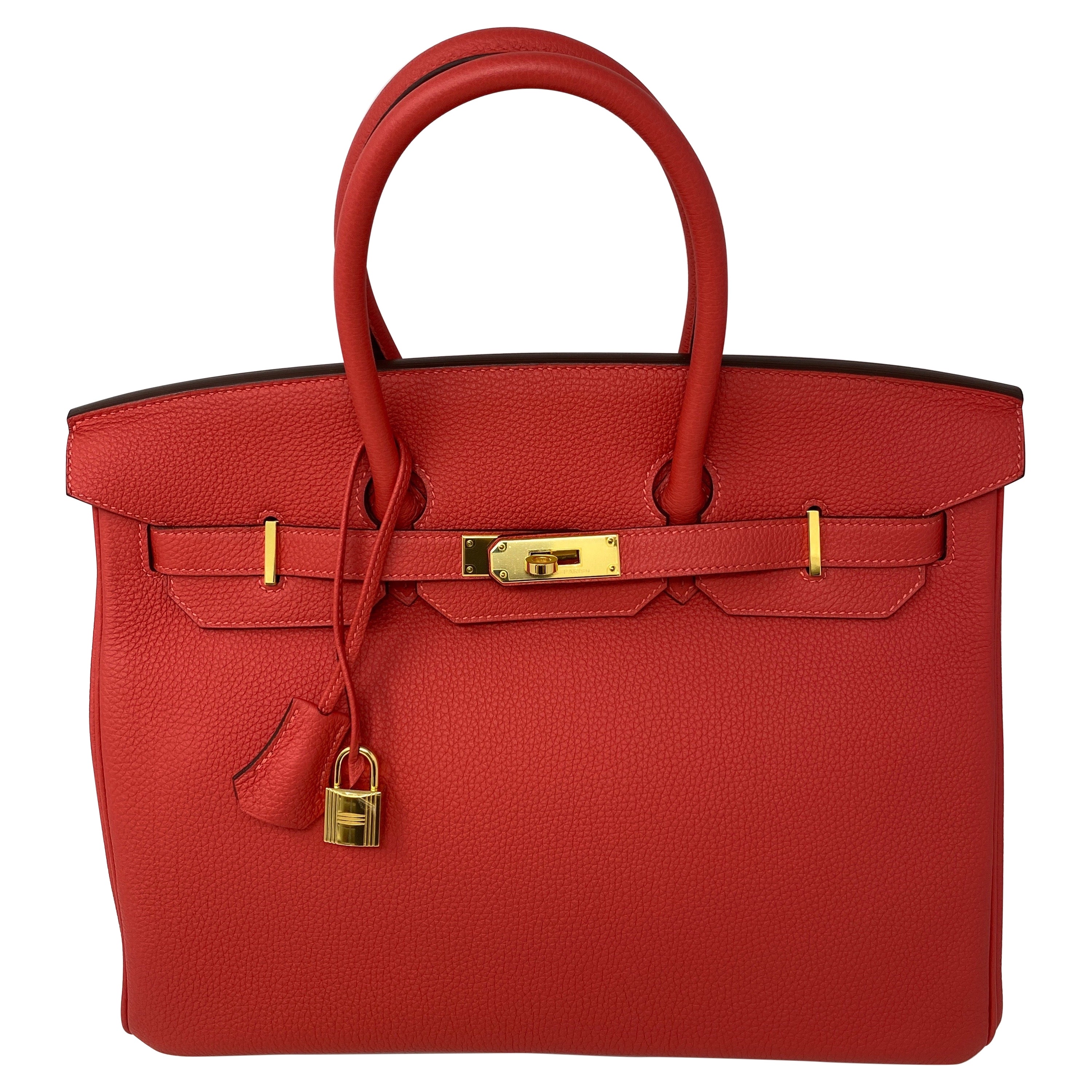 Hermes Birkin 35 Rouge Pivoine Bag
