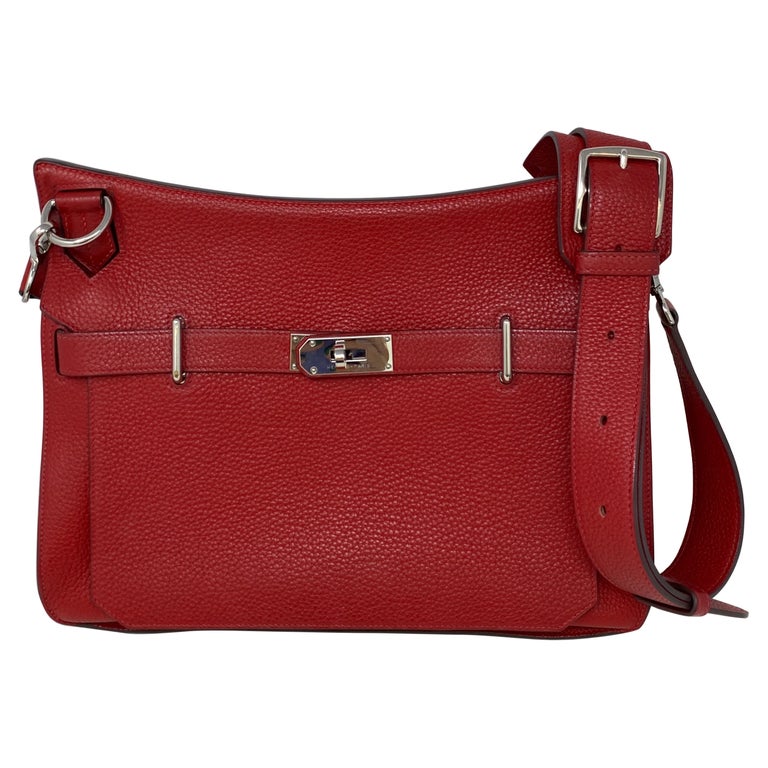 Hermes Red Jypsiere 34 Bag at 1stDibs