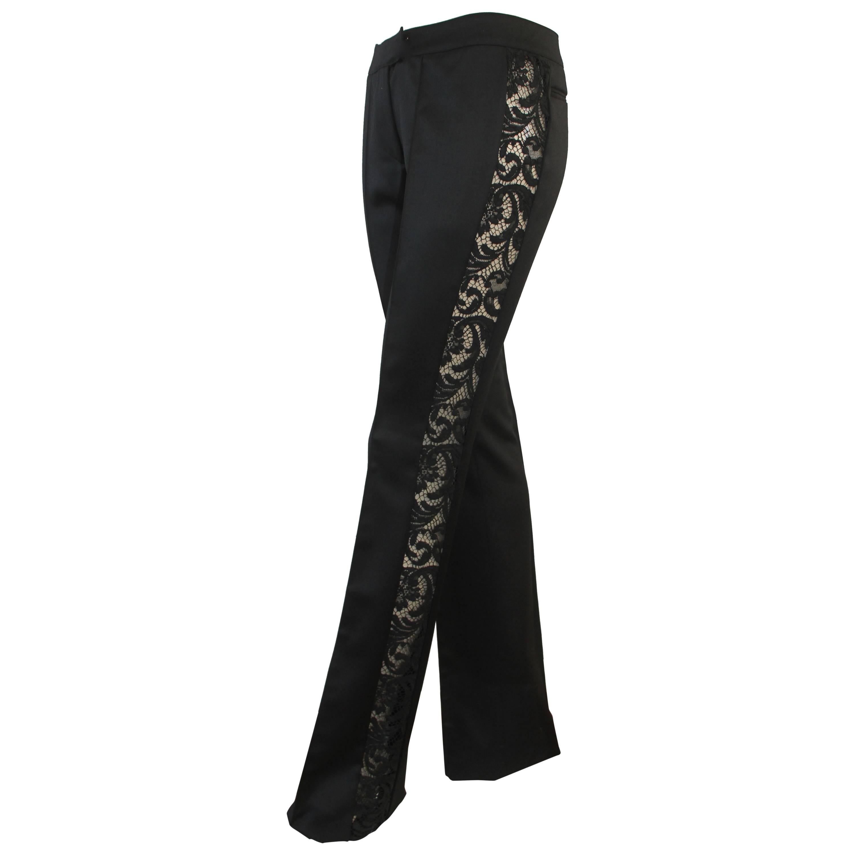 Julien Macdonald Lace Panel Hipster Pants Fall 2004 For Sale