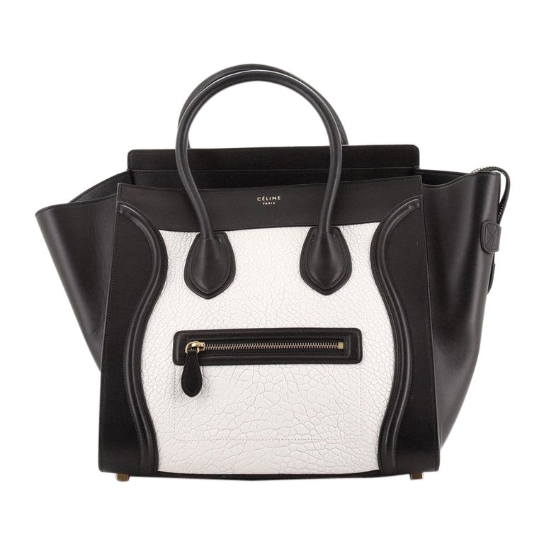 Celine Bicolor Luggage Bag Leather Mini at 1stDibs