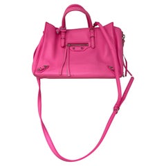 Balenciaga Hot Pink Mini Motorcyle Bag