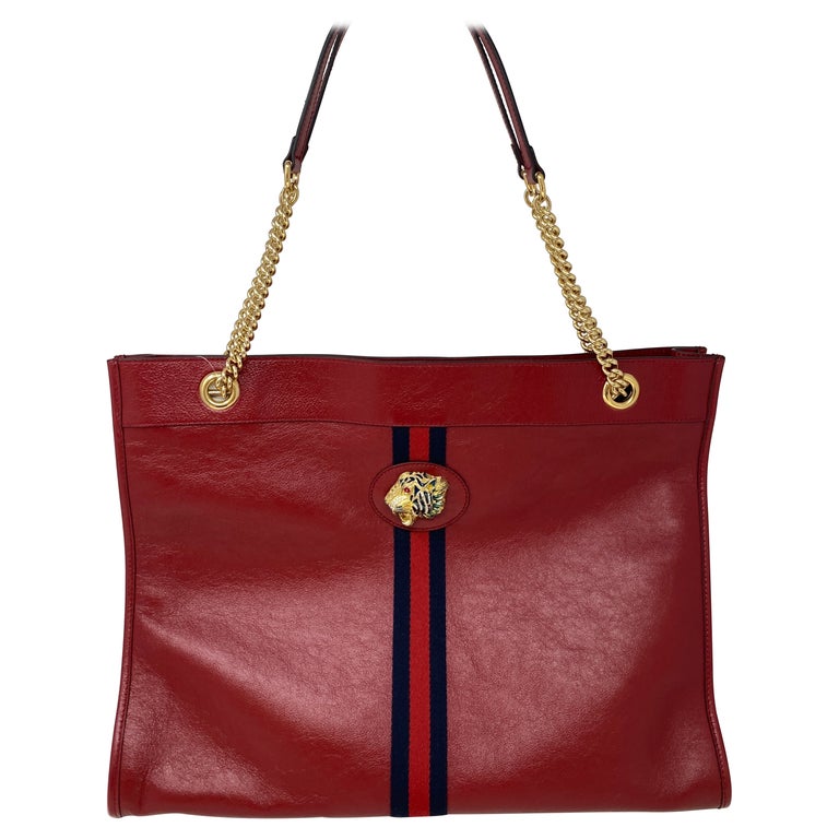 Gucci Red Lion Tote Bag For Sale at 1stDibs gucci lion bag