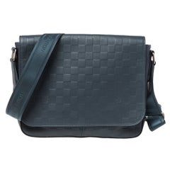 Louis Vuitton Navy Damier Infini District Messenger PM QJB08ZBFNF001