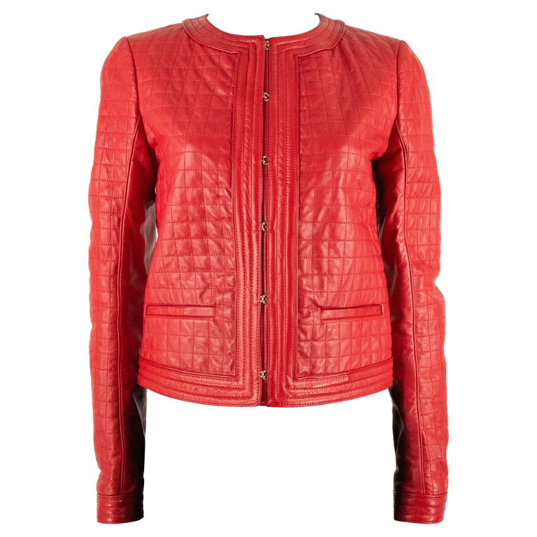 Roberto Cavalli Red Leather Jacket at 1stDibs