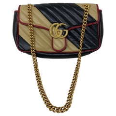 Gucci Red and Black Marmont Bag 