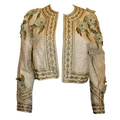 Vintage Ella Saint Silk Jacket with Embellishment