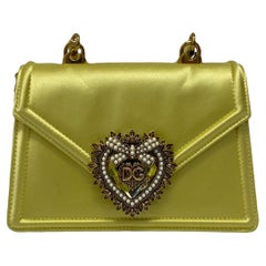 Dolce & Gabbana Yellow Satin Devotion Bag