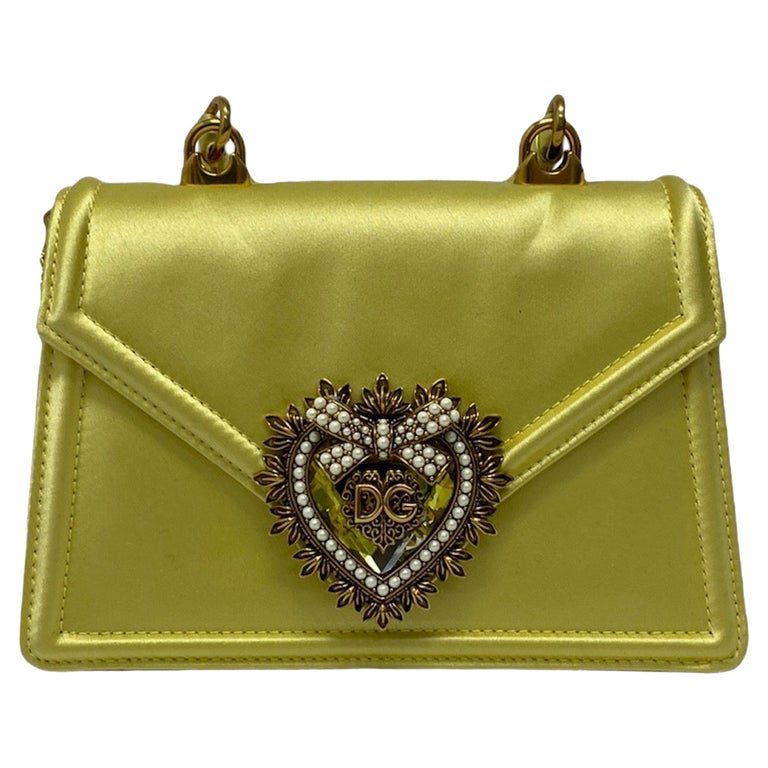Dolce and Gabbana Yellow Satin Devotion Bag at 1stDibs