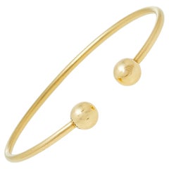 Tiffany & Co. HardWear Ball Wire 18K Yellow Gold Open Cuff Bracelet