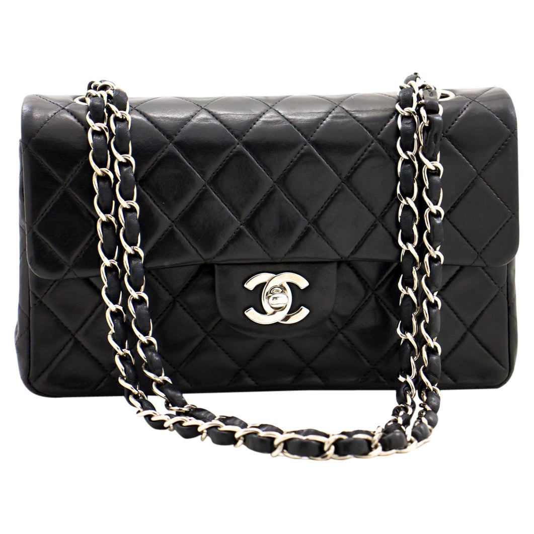 Chanel Silver Medium Double Flap Bag