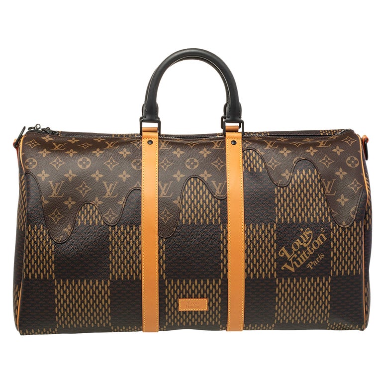 Louis Vuitton x Nigo Damier Ebene Canvas Keepall Bandouliere 50 Bag at  1stDibs