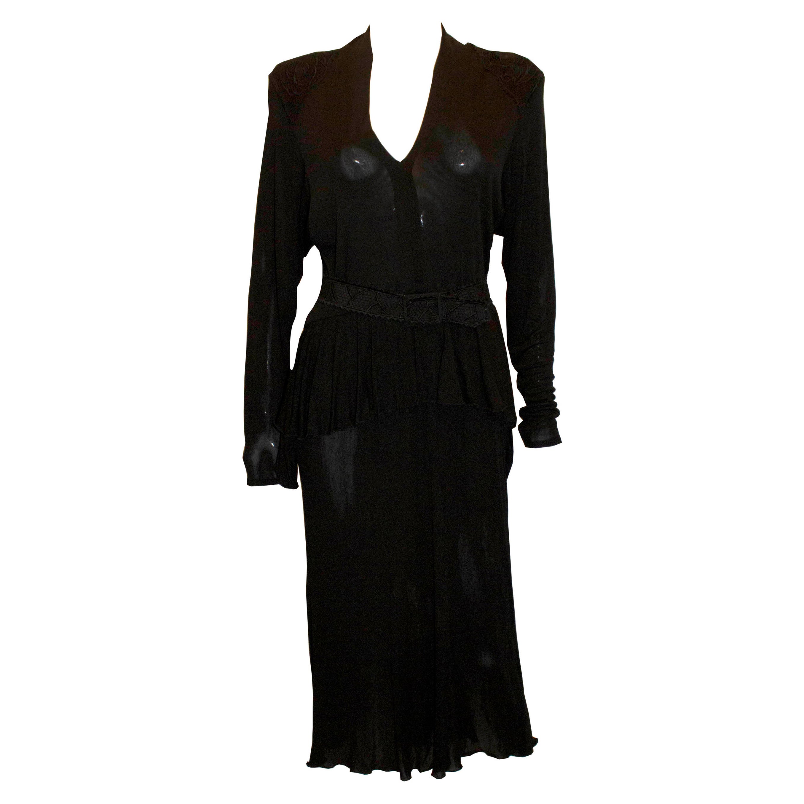 Vintage Janice Wainwright Black Dress
