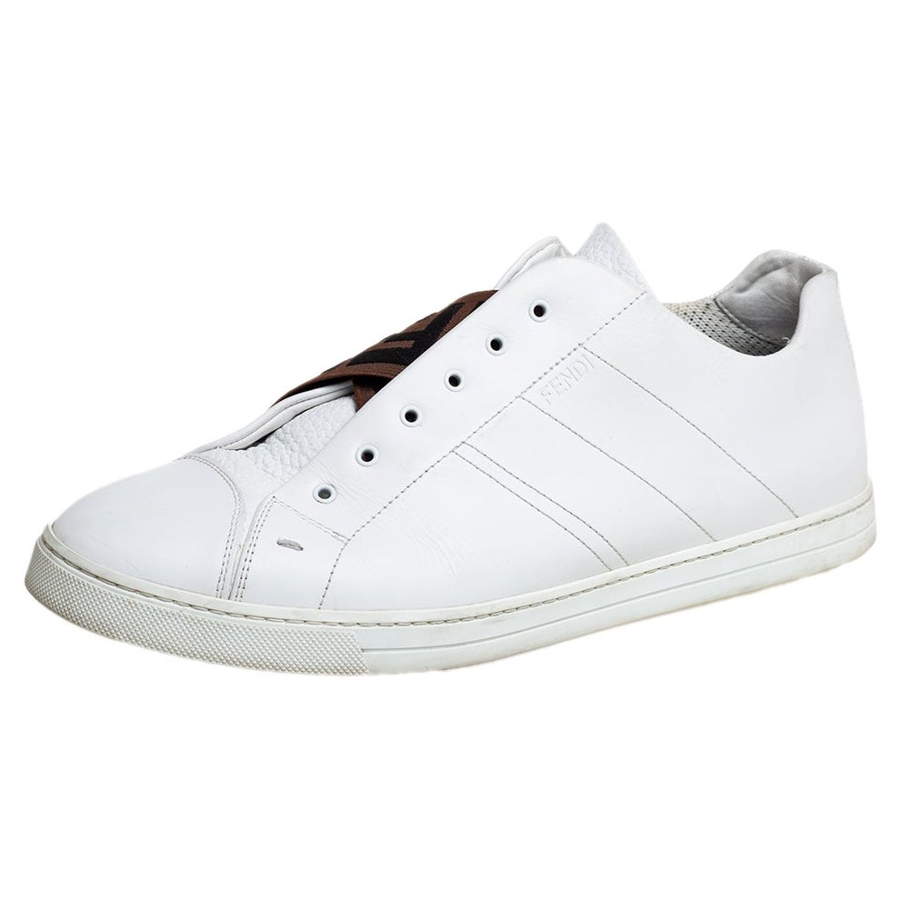 fendi white slip ons