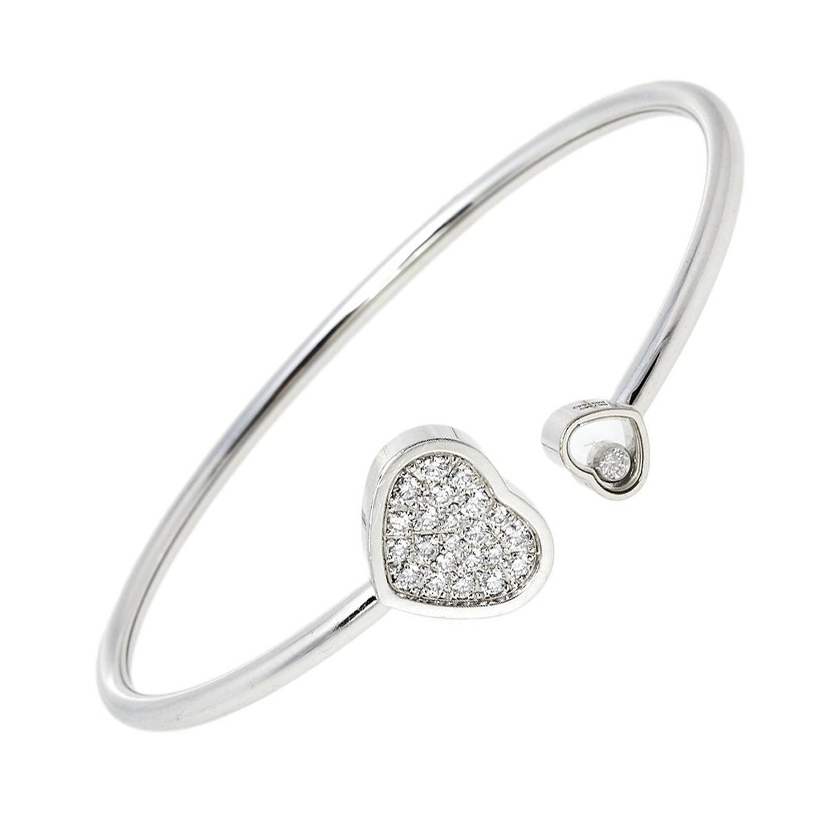 Chopard Happy Hearts Diamond 18K White Gold Cuff Bracelet