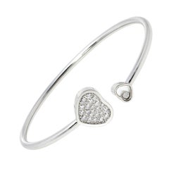 Chopard Happy Hearts Diamond 18K White Gold Cuff Bracelet