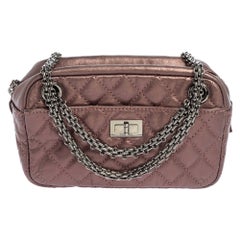 Chanel Rose Fonce Quilted Leather Small Reissue 2.55 Camera Bag