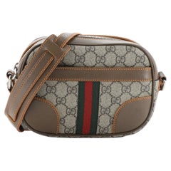 Gucci Web Camera Bag GG Coated Canvas with Leather Medium