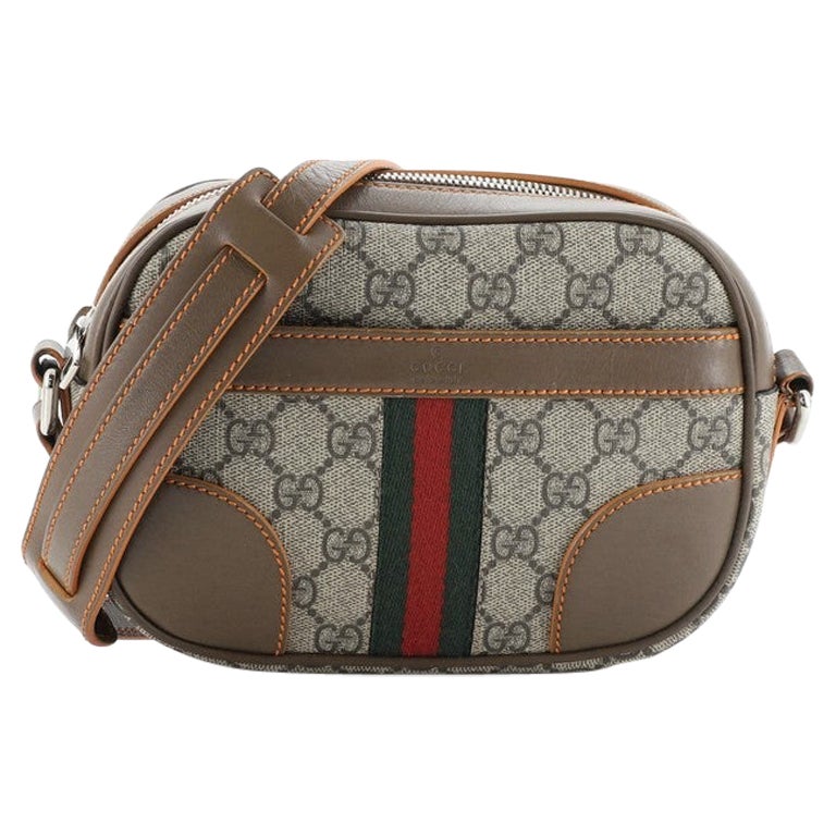 Gucci  Camera Bag GG Coated Canvas with Leather Medium at 1stDibs