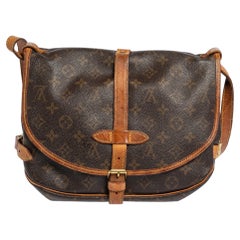 Louis Vuitton Vintage Saumur Cloth Crossbody Bag Monogram Canvas GHW