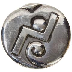Art Deco Hans Hansen Denmark Sterling Silver Brooch Pin 6