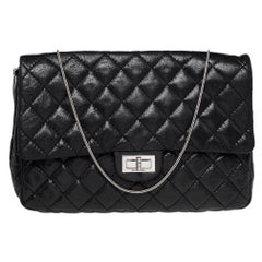 Chanel Black Quilted Leather Reissue Chain Clutch Bag