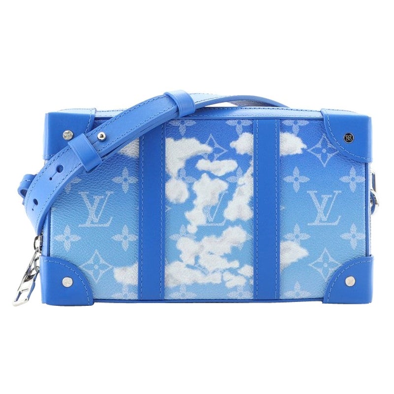 Authenticated Louis Vuitton Monogram Clouds Soft Trunk Wallet Blue