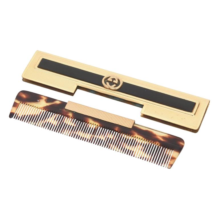Gucci Tortoise Shell Comb with Case / SATURDAY SALE at 1stDibs