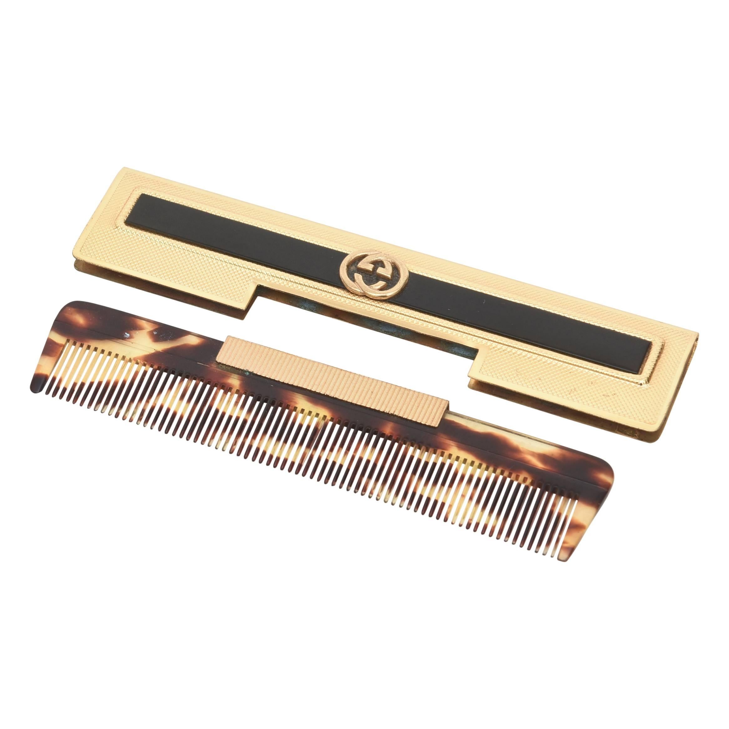 Gucci Tortoise Shell Comb with Case / SATURDAY SALE