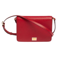 Dolce & Gabbana Red Leather Crossbody Bag