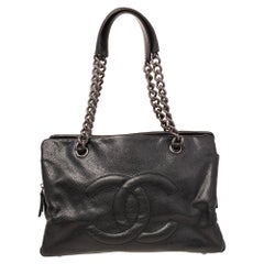 Chanel Black Caviar Leather Petite Timeless Tote