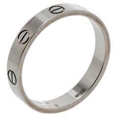 Cartier Love 18K White Gold Wedding Band Ring Size 58