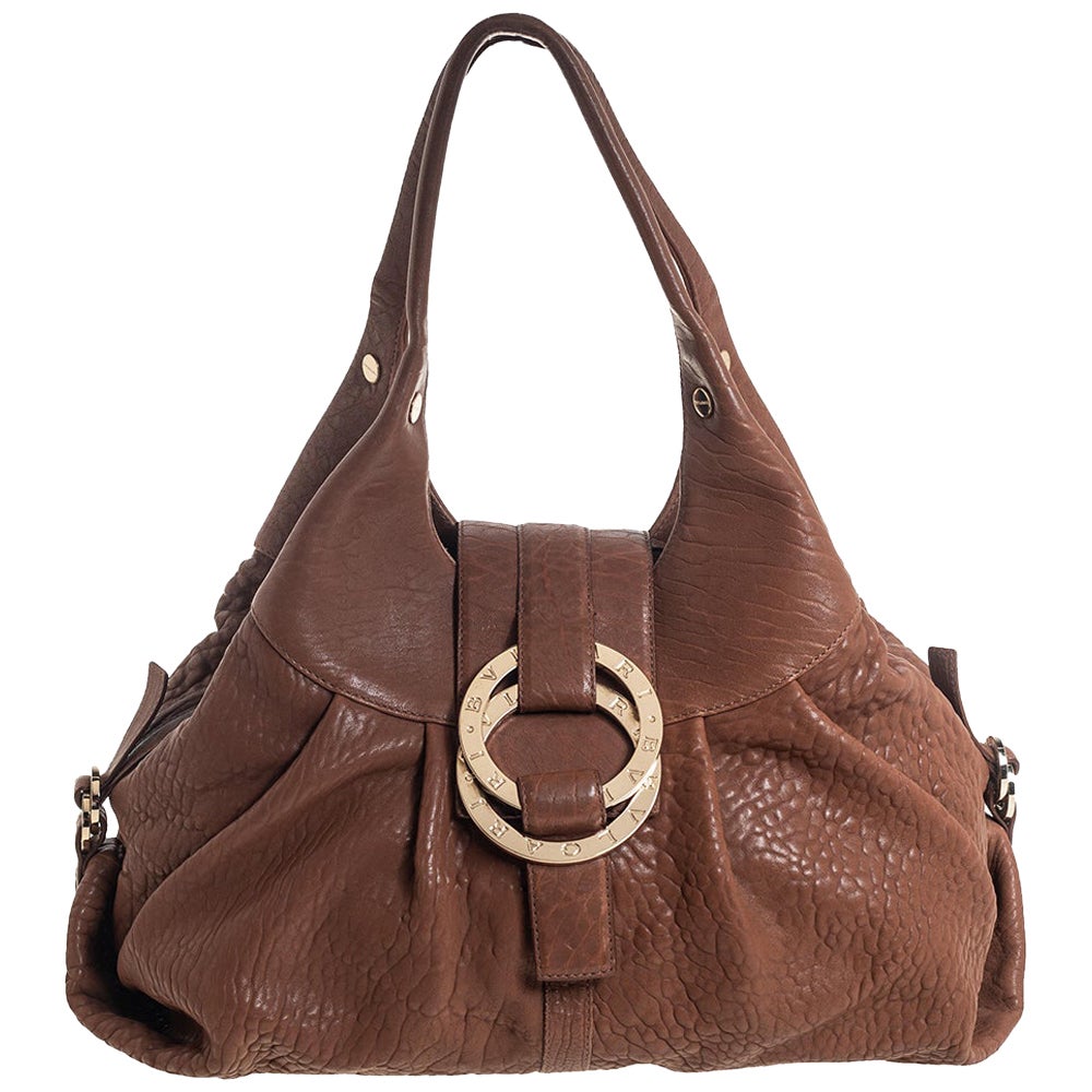 Bvlgari Tan Leather Chandra Hobo