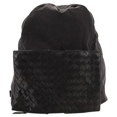 Bottega Veneta Expandable Backpack Nylon with Intrecciato Leather Medium
