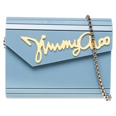 Jimmy Choo Pastel Blue Acrylic Candy Clutch Bag