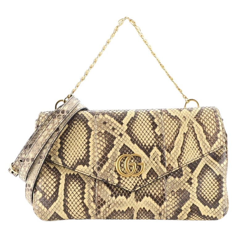 Gucci Thiara Double Shoulder Bag Python and Leather Medium at 1stDibs